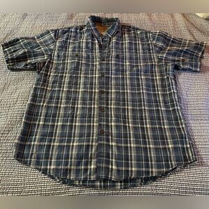 🐟 G.H. Bass & Co. Blue and White Casual Button Down Shirt 🐟